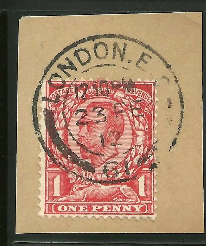 Postmark of London EC 61 Numeral 1912